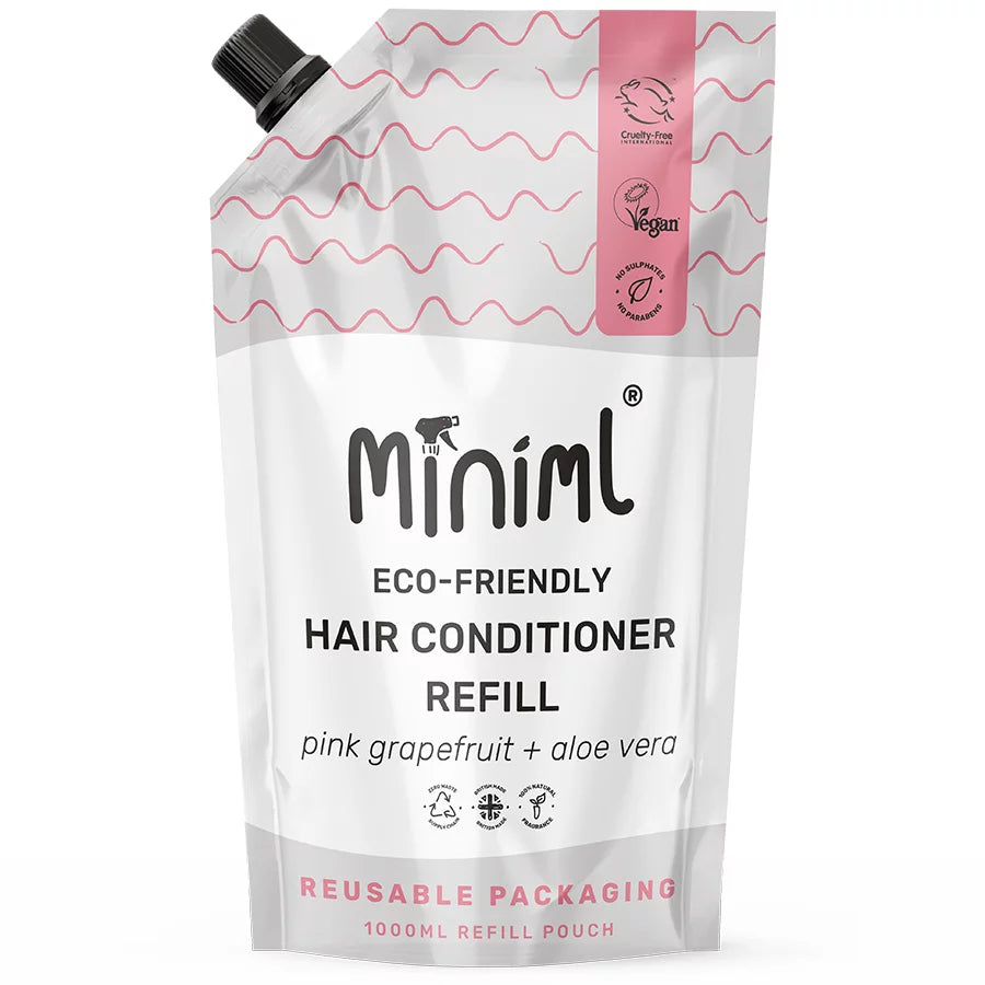 Miniml refill Gratefruit & Aloe Vera conditioner 1000ml plus free Refill Bottle